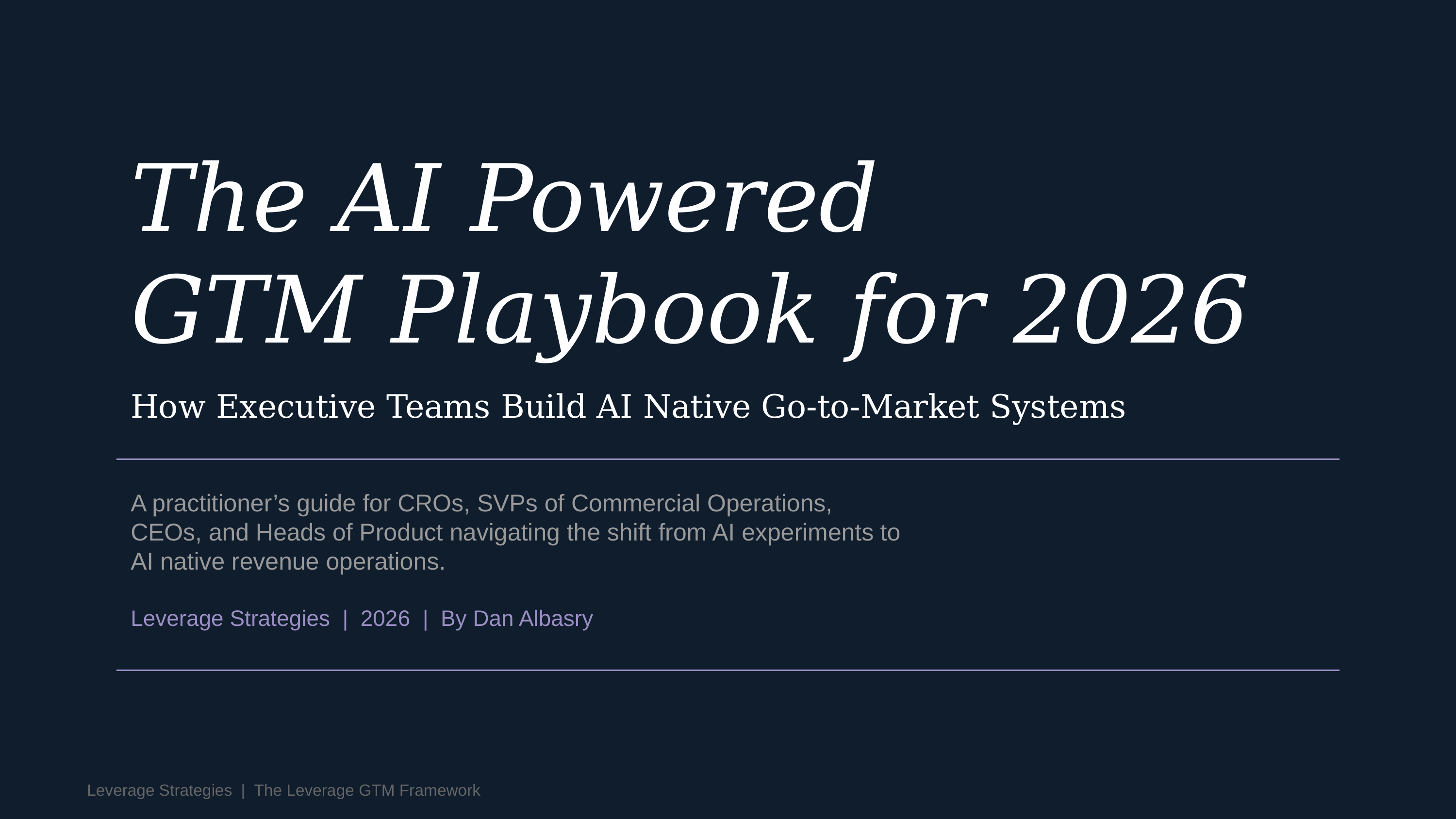 The AI Powered GTM Playbook for 2026